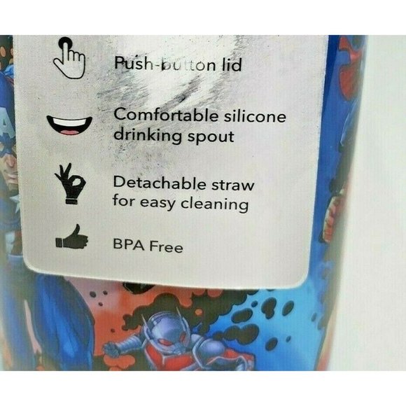 Zak Leak Proof Push Button Lid BPA Free 16 Ounce Marvel Hero's Tumbler Cup - Picture 4 of 11